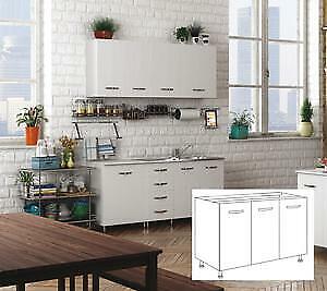 KIT CUCINA BASE SENZA LAVELLO 3 ANTE CM. 120X50X85H BIANCO