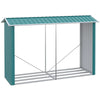 Legnaia con Struttura in Acciaio Galvanizzato e Base rialzata, 240x 86x160cm, Verde ZB5845-835V00GNZB5