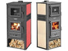STUFE A LEGNA K-LINE KALOROS CON FORNO KW 13 CM. 50X46X116H BEIGE o ROSSO