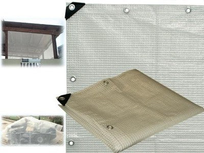 TELONI TELONE OCCHIELLATO RETINATO PE MT. 3X4 BIANCO TRASPARENTE