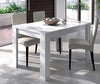 TAVOLO DA PRANZO ESTENSIBILE KENDRA IN KIT CM.90X140/190X78H BIANCO LUCIDO