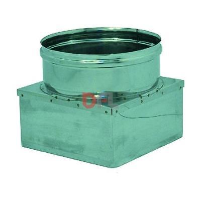 RIDUZIONE PER CANNE FUMARIE IN ACCIAIO INOX CM. 30X30 -  CM. 30