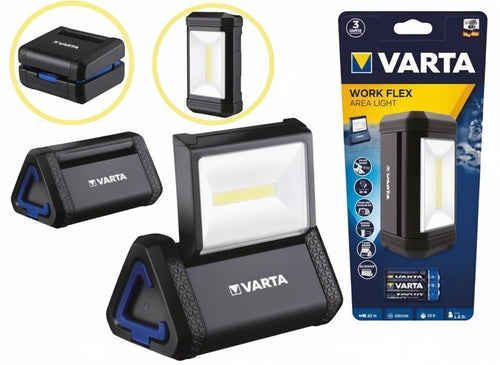 TORCE VARTA LED WORK FLEX AREA LIGHT TORCIA A BATTERIA MM.69x362xH119
