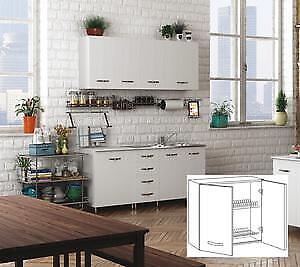 KIT CUCINA PENSILE COLAPIATTI 2 ANTE CM. 80X30X72H BIANCO