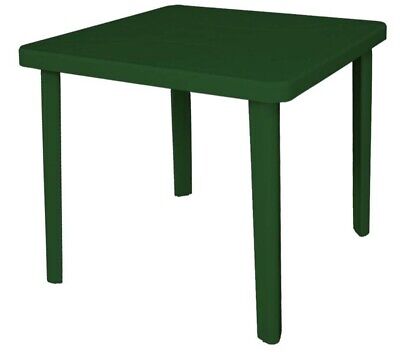 TAVOLO NETTUNO IN POLIPROPILENE COLORE VERDE CM. 80X80X72