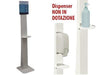 PORTA DISPENSER IGIENIZZANTI A PIANTANA BASIC SIMPLE H145CM BASE 29X34CM