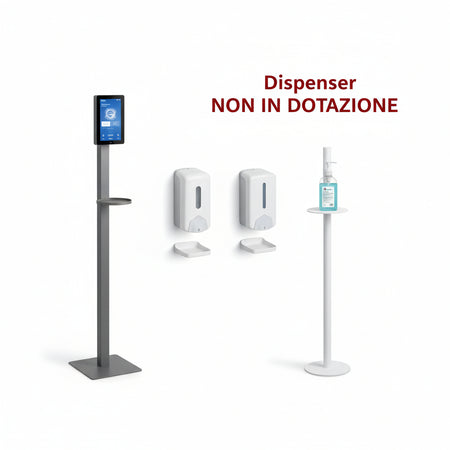 PORTA DISPENSER IGIENIZZANTI A PIANTANA BASIC SIMPLE H145CM BASE 29X34CM
