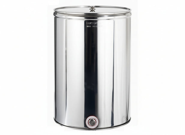 SERBATOIO ACCIAIO INOX CONTENITORE ENOLOGICO VINO OLIO CISTERNA RECIPIENTE LT400
