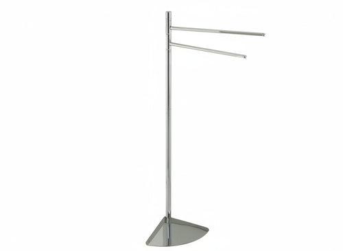 PIANTANA PORTA ASCIUGAMANI ANGOLO CROMO BASE 19X19 - ALTEZZA 83CM ARREDO BAGNO