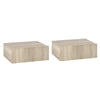 Set 2 Comodini Sospesi in Legno, Design Moderno, 40x30x15cm - Color Legno GH5831-481NDGH5