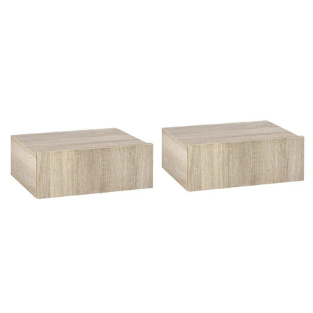 Set 2 Comodini Sospesi in Legno, Design Moderno, 40x30x15cm - Color Legno GH5831-481NDGH5