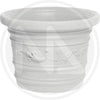 VASO TONDO FESTONATO IN RESINA COLORE BIANCO DOPPIO BORDO DIAMETRO CM. 60