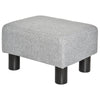 sgabello Pouf Poggiapiedi in Tessuto Effetto Lino Imbottito, 40x30x24cm, Grigio camera letto ingresso ufficio F833-666V70GYA