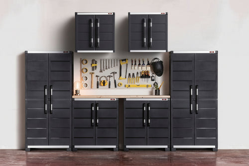 ARMADIO PORTA ATTREZZI ALTO E BASSO KETER XL GARAGE IN RESINA