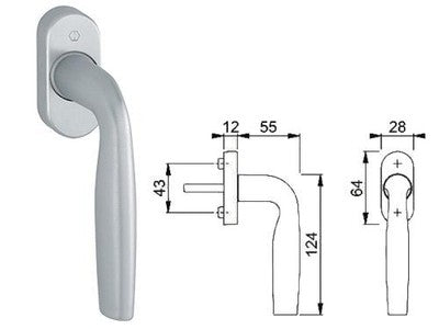 MARTELLINE HOPPE MILOS CROMO SATINATO 0617/U23 PZ.2