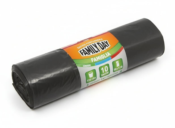 BUSTE BUSTA POLIETILENE FAMILY DAY 70X110 - 200 BUSTE PATTUMIERA IMMONDIZIA