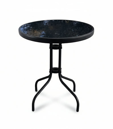 ARREDO SPRITZ TAVOLINO CON PIANO IN VETRO CM. 60X70H NERO