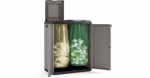 PATTUMIERA BASIC CM. 68x39x85H COLORE GRIGIO IDEALE PER DIFFERENZIATA