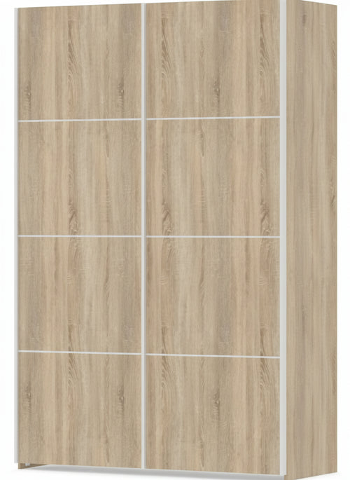 KIT ARMADIO VERONA CON 2 ANTE SCORREVOLI COLORE BIANCO O ROVERE