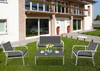 SALOTTO ACCIAIO POLYWOOD GIADA PAPILLON ARREDO GIARDINO