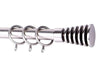 SCORRITENDA BRIXO ETRURIA VORTICE FINITURA ARGENTO BASTONE PER TENDE ARREDO CASA