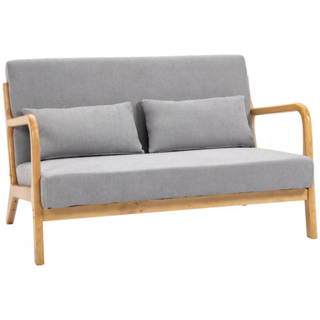 Divano 2/3 Posti imbottito Tessuto Effetto Velluto 122x71x76 Grigio YT2839-597V00GYRE2 , soggiorno salotto angolare ad angolo nero bianco marrone beige basso contenitore clic clac design moderno letto divani sala studio ufficio grande