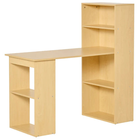 Scrivania Computer con Libreria Salvaspazio, Tavolo da Pranzo per Ufficio e Studio in Truciolato 120x55x120 cm RE1836-069RE1