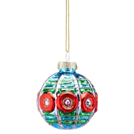Palline per alberi di Natale in vetro, decorate con forme Ø 6 cm