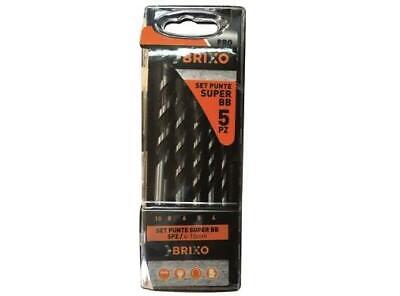 SET PUNTE PER FORARE BRIXO SUPRE BB 5 PZ. MISURE  4-5-6-8-10 MM