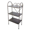 SCAFFALI SCAFFALE 3 RIPIANI CM. 43X27X81H LINEA NUVOLA RUGGINE IN FERRO BATTUTO