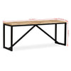 Panca in Legno Massello di Mango 110x35x45 cm con Gambe in Acciaio - Stile Industriale Robusto e Duraturo - Generico