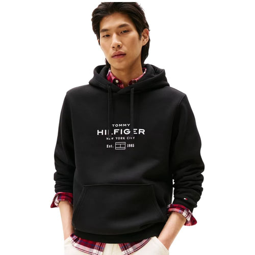 Tommy Hilfiger felpa nera con cappuccio MW0MW40864BDS