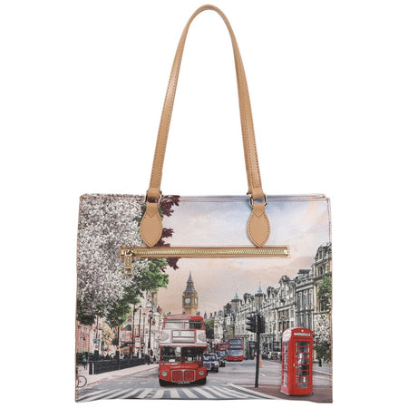 YNot borsa square shopping bag London Rainbow YES602S4