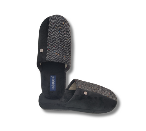 de fonseca Savoia Ciabatte Uomo Invernali da Casa, Pantofole Chiuse e Calde, Produzione Artigianale