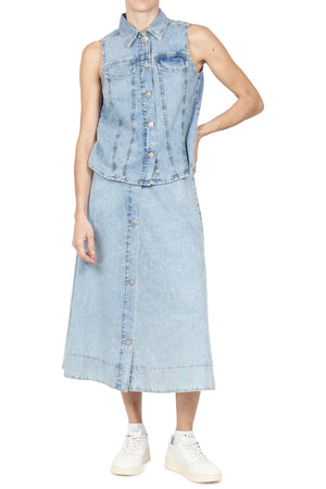 MO5CH1NO JEANS - MOSCHINO MO5CH1NO JEANS - Moschino - Camicia smanicata - 430107 - Denim da donna
