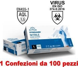 1CONF.-DA-100PZ---TAGLIA-L---GUANTI-IN-NITRILE-USO-MEDICO-SENZA