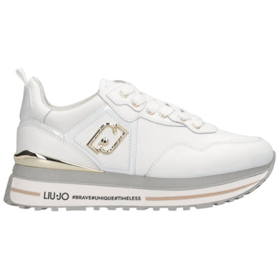LIU JO sneakers bianche in pelle MAXI WONDER