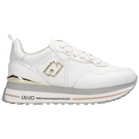 LIU JO sneakers bianche in pelle MAXI WONDER