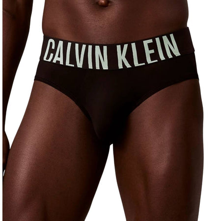 Calvin Klein pack 3 slip neri con fascia alta 000NB3610AZDJ