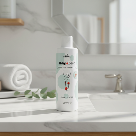Crema Snellente Anticellulite - Effetto Tonificante e Rassodante con Sensazione di Freschezza | Formula Drenante per Gambe, Glutei e Addome | AdipoZero - Texture Leggera e Facile da Applicare 200ml