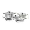 Set 8 pezzi pentole Berghoff Bolt in alluminio riciclato con rivestimento antiaderente e coperchi in vetro, adatte all’induzione