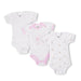 Set 3 bodini neonato bambino bambina in 100% cotone organico by irge da 0 a 36 mesi 3 pack in rosa o azzurro con neutro