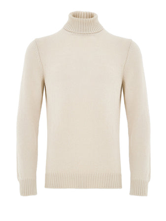 Gran Sasso Maglione Dolcevita Beige in Lana da uomo