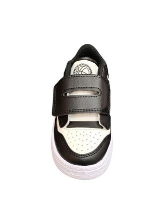 Adidas Rapid Court 3 Sneakers Bambino Bianco Nero - Scarpe Ginnastica Velcro