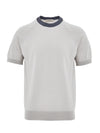 Gran Sasso Maglia Mezza Manica in Cotone Beige Chiaro da uomo