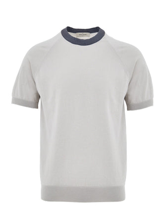 Gran Sasso Maglia Mezza Manica in Cotone Beige Chiaro da uomo