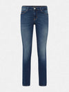 Guess Jeans Donna Slim In Cotone Stretch A Vita Bassa Jeans Con Fondo Stretto Modello A 5 Tasche Con Chiusura A Cerniera