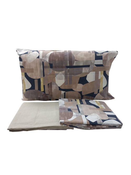 Completo Lenzuola Mae' Via Roma 60 Scuba Matrimoniale Percalle di Cotone