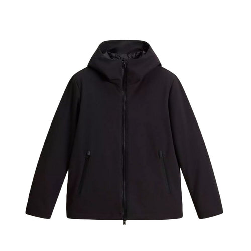 Woolrich piumini uomo woolrich - pacific soft shell jacket - nero da uomo