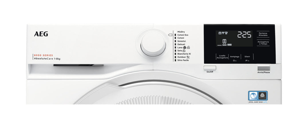 Aeg Tr8g82ow Asciugatrice a Pompa di Calore 8 Kg Classe A++ Bianco
